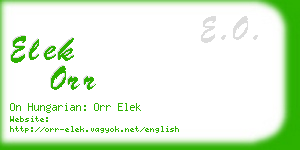 elek orr business card